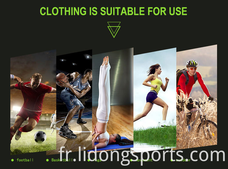 Design personnalisé Sport T-shirt Sport Yoga Clothing Ensembles de vêtements de sport pour les femmes fabriquées en Chine